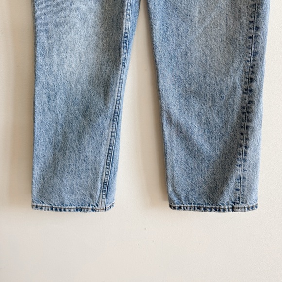 DENIM FORUM • Pin-Up Super High Rise Straight in 7 Yr Picture This Bleu - Picture 6 of 10